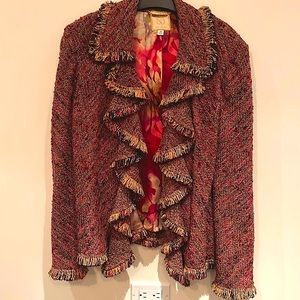 St John’s Couture tweed sweater jacket. Size 14.
